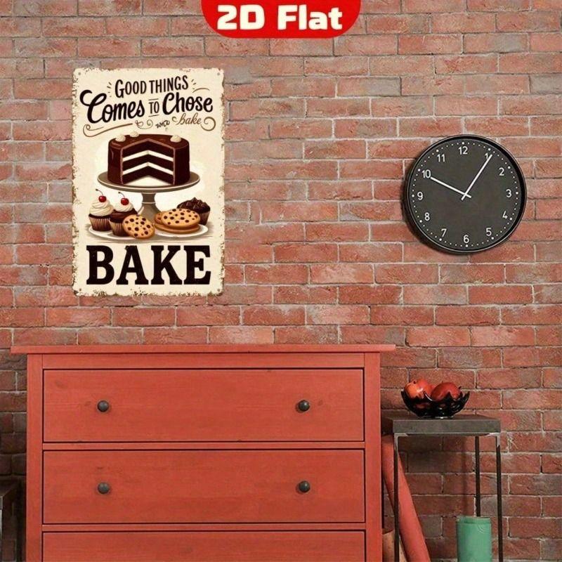 Tin Sign Wall Art Vintage Baking Kitchen Decor Country Style Metal Poster