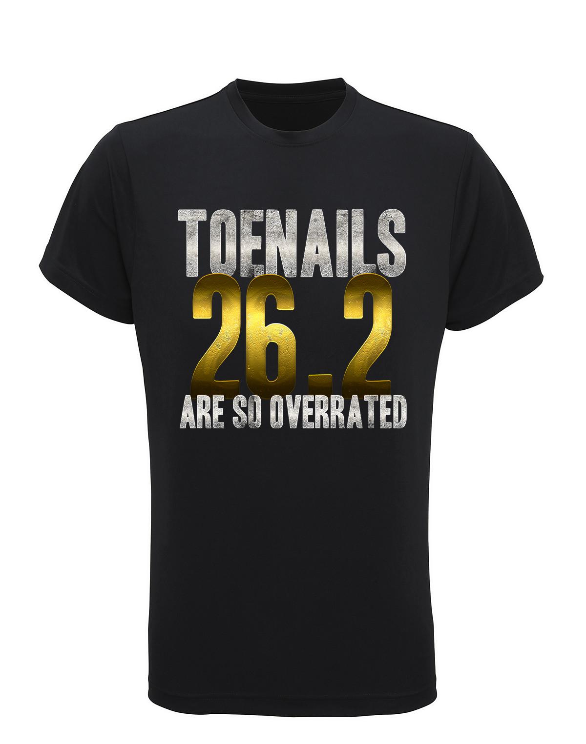 Mens Performance T-Shirt Mens Womens Tees Top 26.2 Toenails Are So Overrated Running Marathon TriDri M