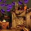 Halloween Glow Bat Spider Wall Stickers Black Realistic 3D Luminous Bat Wall Sticker for Home Wall Window Party Room Decoration