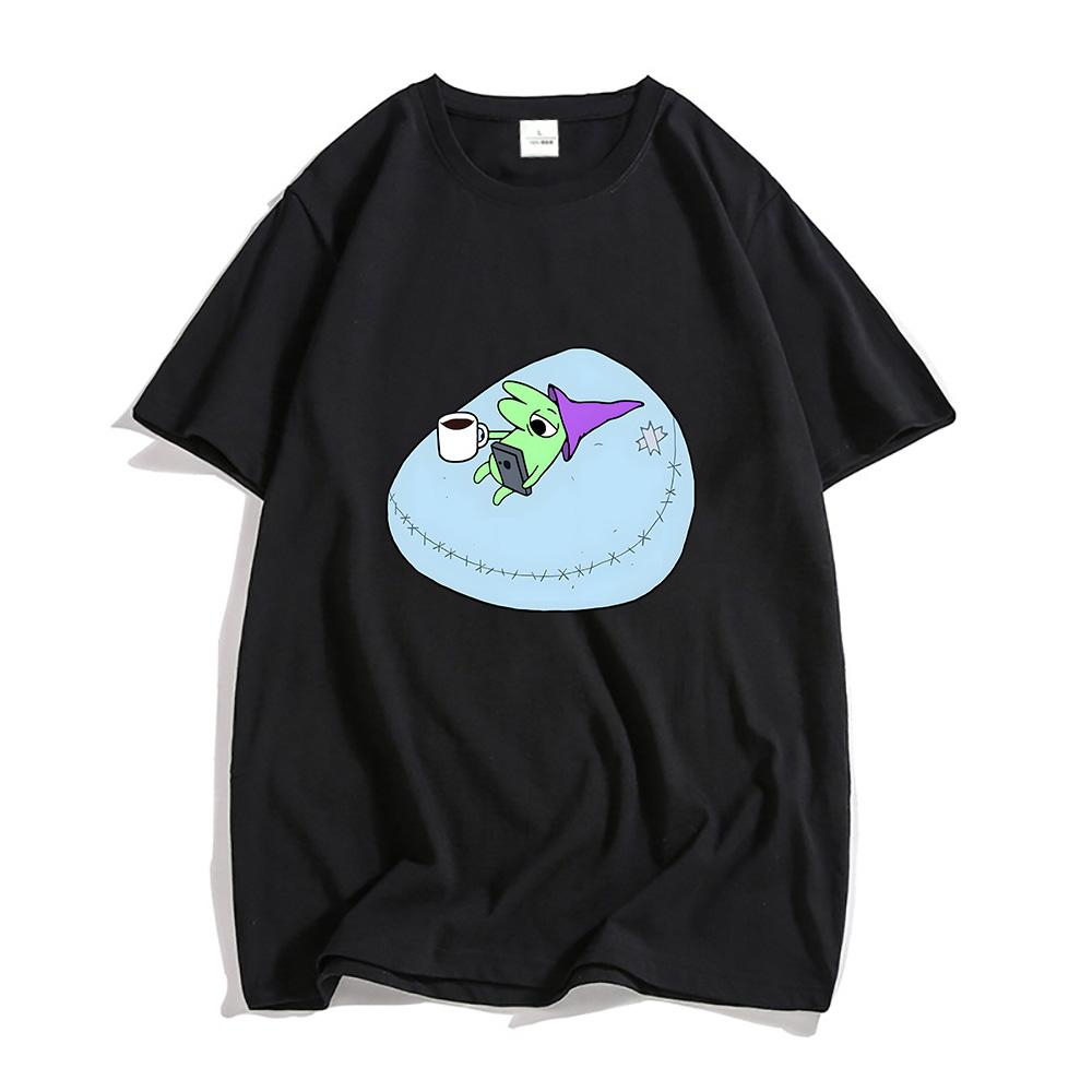 Smiling Friends Cartoon Print T-shirt Summer Round Neck Cotton T Shirt Funny Graphic Printing Tshirts Casual Men Women Clothes