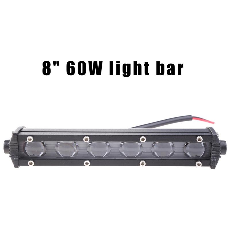 8 Zoll 60W lange Stange Arbeitslicht LED Strahler Flutlicht Spot SUV Boot Fahrlampe für Offroad 6000K 10~48V, DC