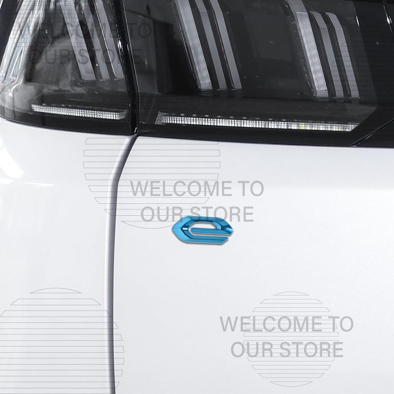 SQOB1 Auto Dekor Metall E Buchstabe Emblem 3D Aufkleber Zubehör für Peugeot EV iOn 2008 308 5008 4008 3008 508 208 Heck Kofferraum Aufkleber