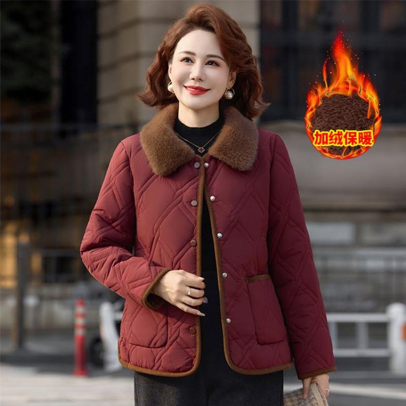 Women's Short Cotton-padded Clothes, Winter Cotton-padded Clothes, Cotton-padded Jackets, Temperament Cotton-padded Jackets.