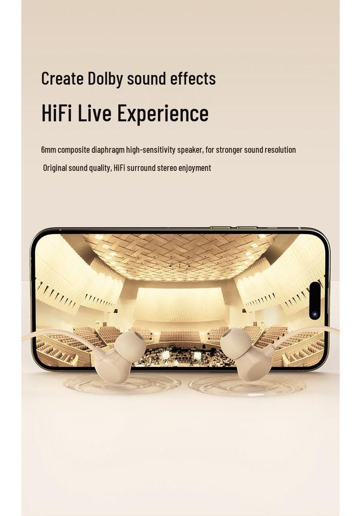 Comfortable Type-C Wired In-Ear Sleep & Gaming Earphones - Painless Long Wear Design