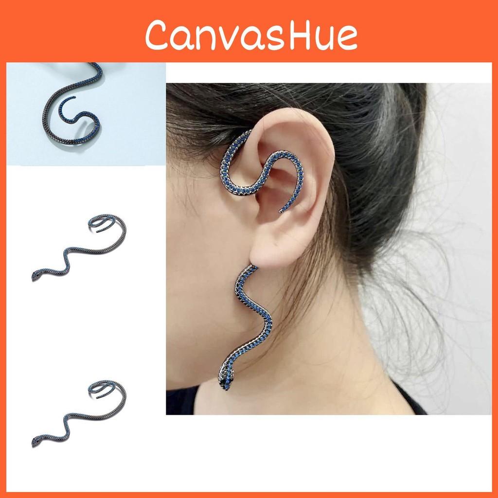 Snakeshaped Ear Unique Cuffs For Women Edgy Alloy Metal Long Earrings