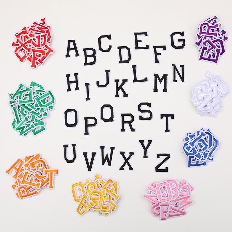 26 English Letter Embroidered Cloth Patches for DIY Accessories