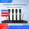 UHF Wireless Gooseneck Headset Microphone - 1-to-4 Infrared Frequency Matching for Conferences & Training Rooms