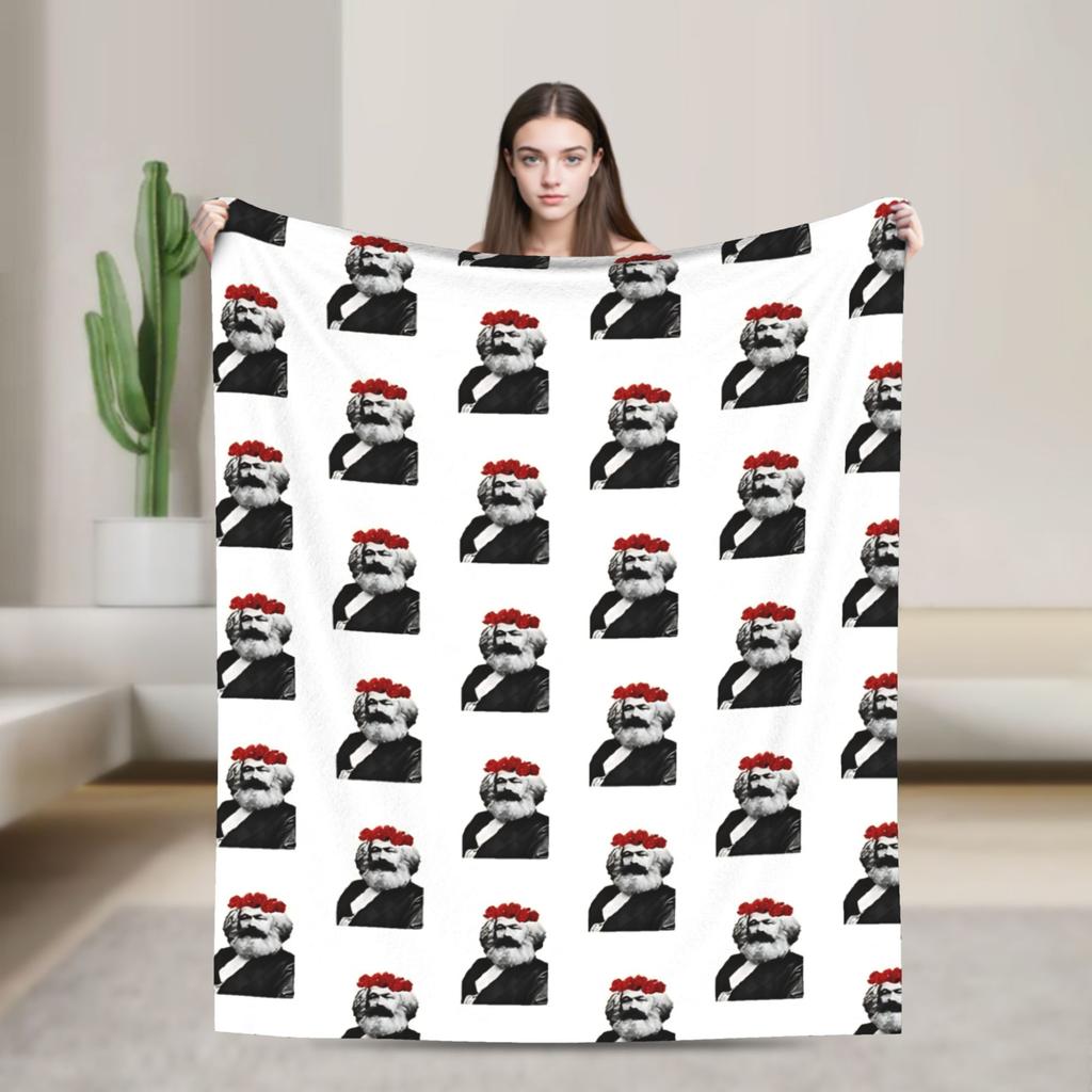 Karl Marx Blanket Quality Super Warm Throw Blanket Winter Students Bedroom Novelty Bedspread