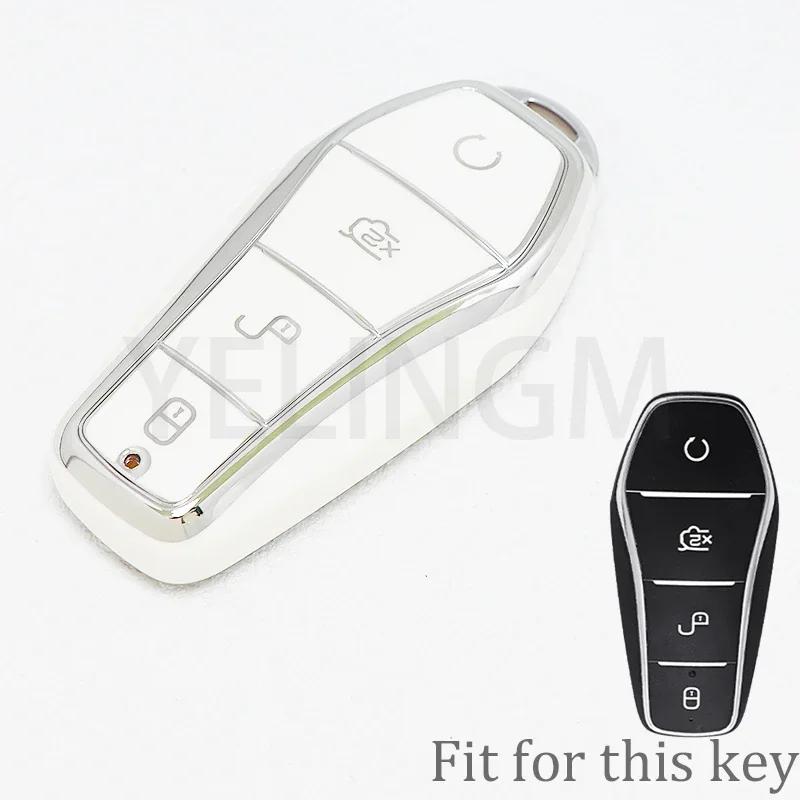 New Soft Quicksand Tpu Car Key Case For Byd Atto 3 Han Ev Dolphin 4 Buttons Remote Control Protect Cover Auto Accessories