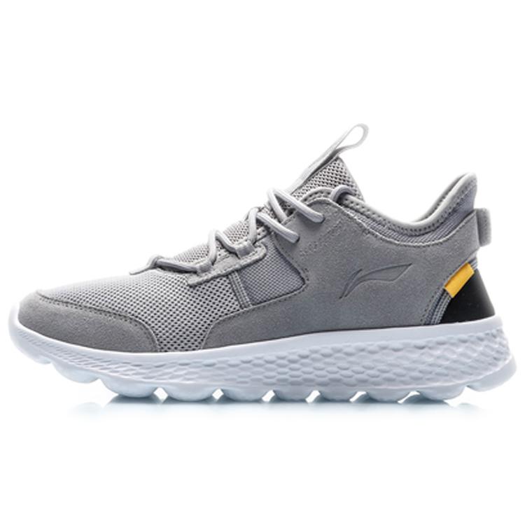 

Li Ning EazGo Fashion Slip Resistant, Abrasion Resistant, Lightweight Mid top Casual Shoes Unisex Snow Gray AREP013-3 39