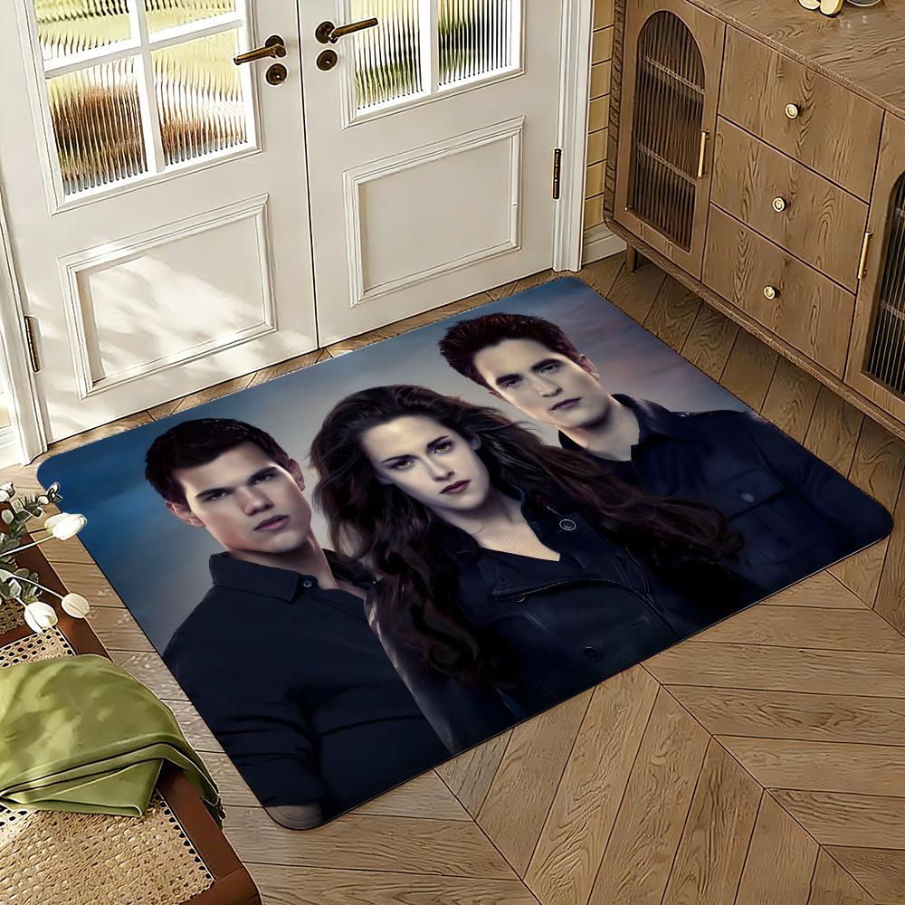 Classic Movie T-Twilight Floor Mat Soft Thickened Absorbent Non-Slip Bedroom Living Room Door Mat Home Decor Flannel Rugs