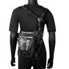 Steampunk Waist Pack Adjustable Bag Hands with Harness for Wanderers, Bikers,