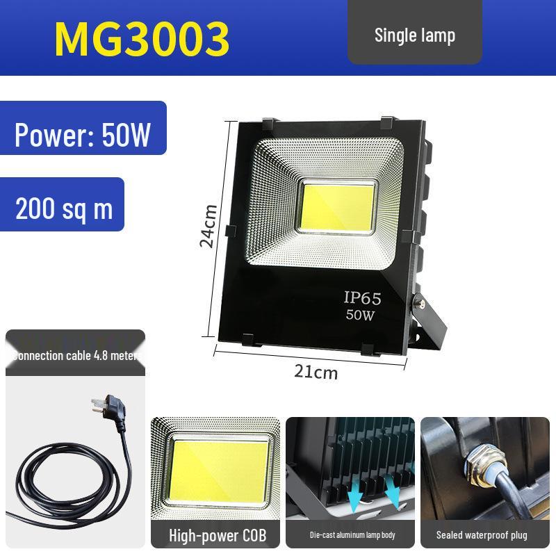 Waterproof 220V Outdoor LED Floodlight: Super Bright, High Power for Construction and Household Use