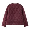 European and American style, French style, women's fashionable versatile simple elegant two-color quilted cotton jacket