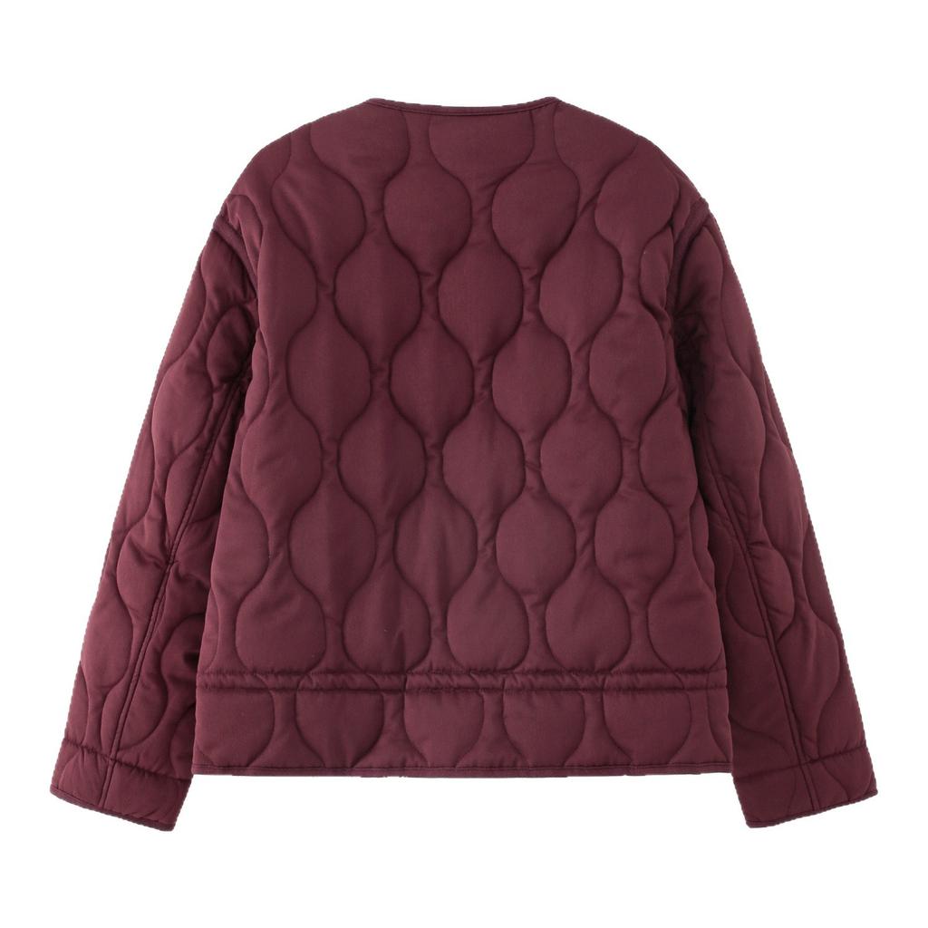 European and American style, French style, women's fashionable versatile simple elegant two-color quilted cotton jacket