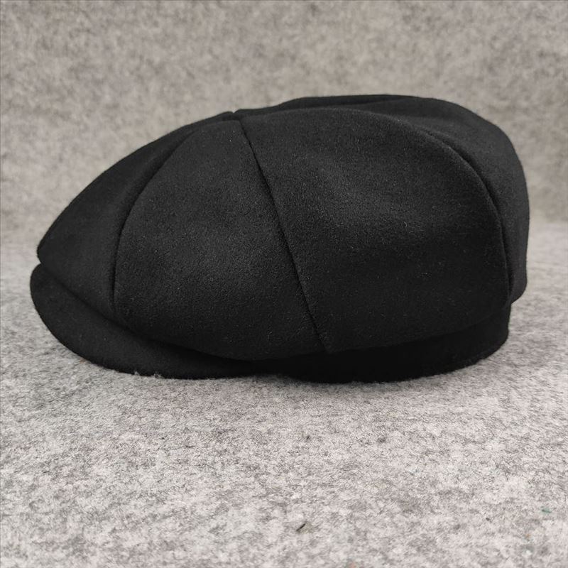 

Big Size Woolen Octagonal Hats for Dad Casual Fashionable Men and Women Newsboy Hats Thickened Warm Painter Hats 58cm 60cm 62cm XL чорний