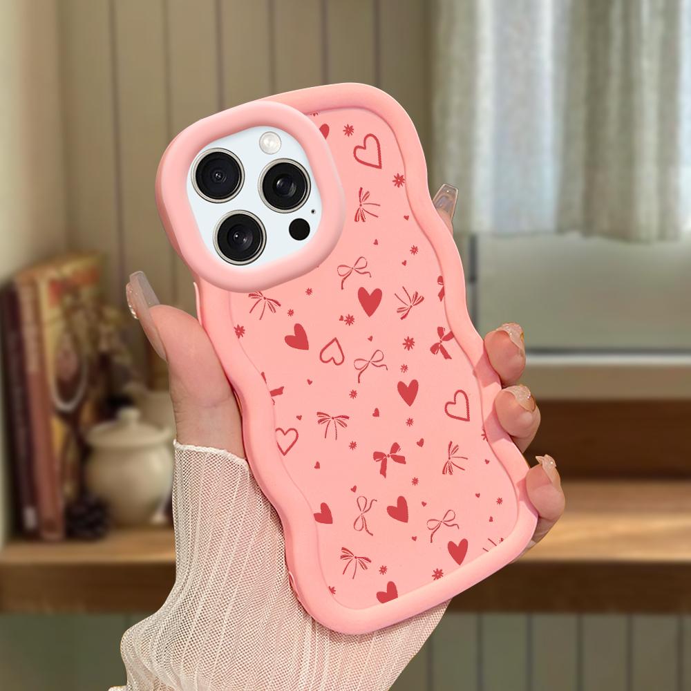 Big Wave Edge Soft Silicone Material Macaron Phone Case Shockproof Protective Rubber Casing for iPhone Samsung Huawei Honor Xiaomi Redmi OnePlus Moto