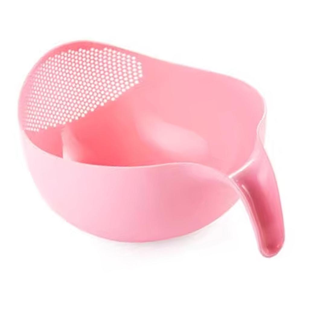 Rice Washer Strainer Bowl Colander Quinoa Strainer with Handle Kitchen Strainer for Rice Veggie Fruit Cleaner Plastic