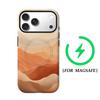 Peach Mountain Layers Phone Case for IPhone 17AIR 16E 16 15 14 13 12 11 17 Pro Max Plus Double-layer Back Cover