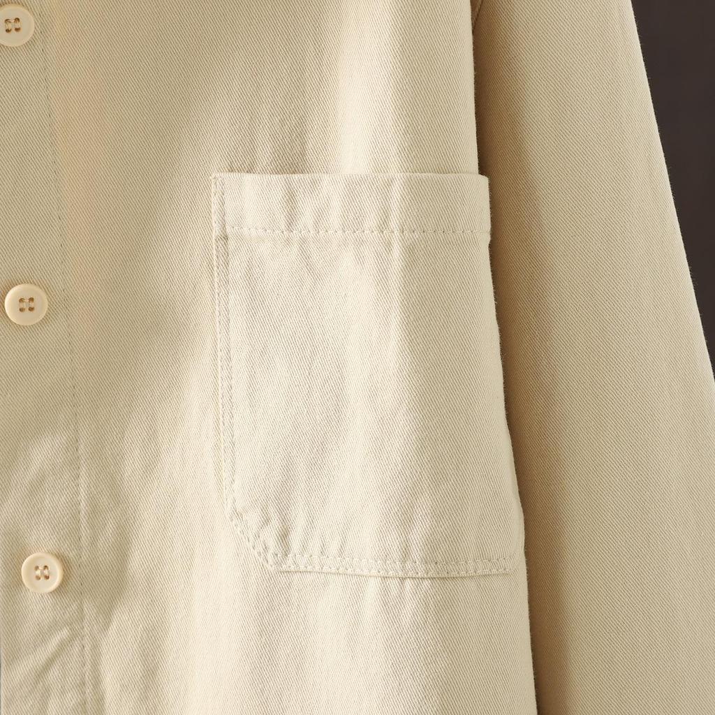 Women's Artistic Brushed Cotton Long-Sleeve Shirt, Autumn 2025 New Arrival, Loose Casual Mid-Length Top