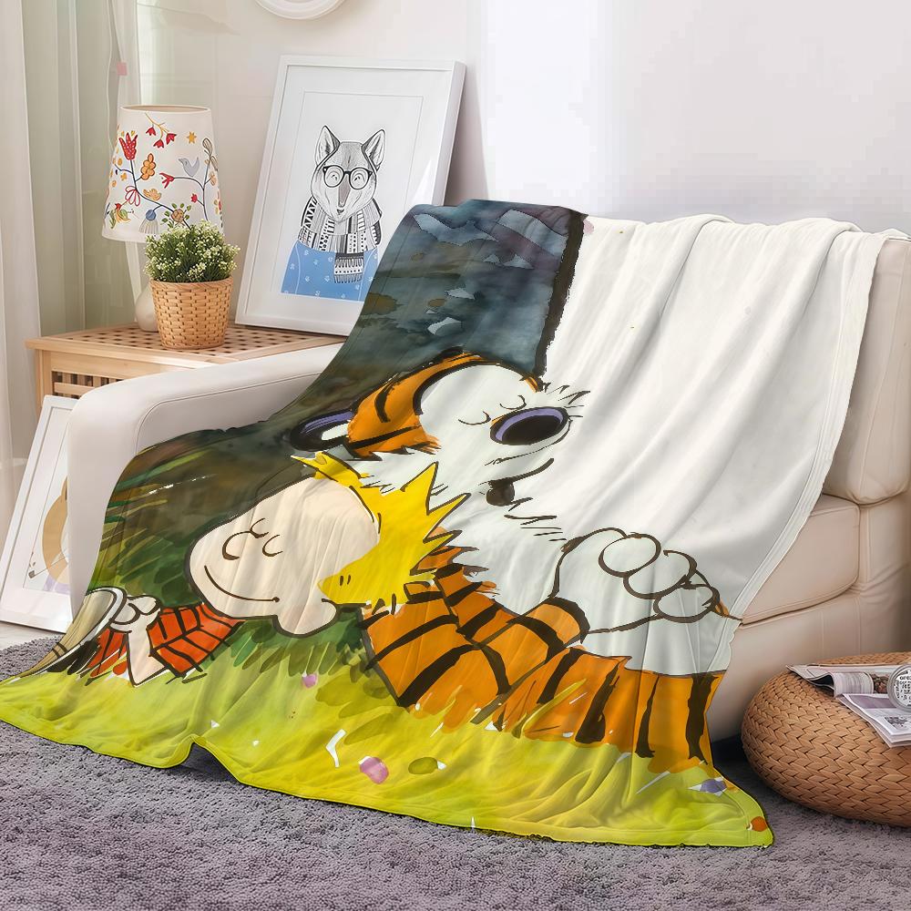 

Fairy Tale Books C-Calvin And H-Hobbes Blanket Warm And Soft Suitable For Bedroom Living Room Sofa Bed Office Travel Camping 30x40in