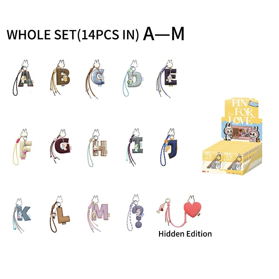 POP MART labubu Heart Code Series THE MONSTERS Letter Pendant Blind Box Single Blind Box / Whole Box -authentic