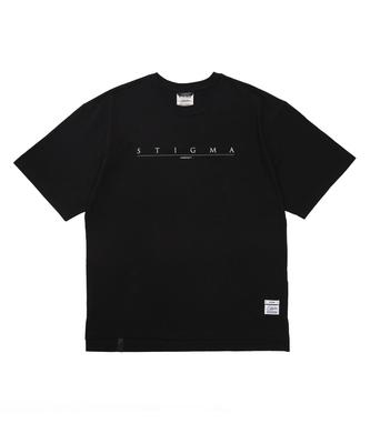 STIGMA Serif Oversized Short Sleeves T-Shirts Black