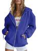 Felpa con zip metallica unisex transfrontaliera - Colore tinta unita, Giacca Autunno/Inverno