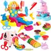 Children'S Colored Mud Plasticine Ice Cream Diy Noodle Machine Set, Haircut Set, Play House Diy Toy