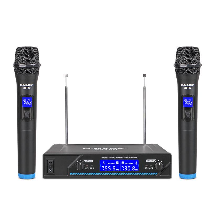 G-Mark G210V Two-in-One Wireless Stage Dynamic Microphone with High Sound Quality and Noise Reduction.