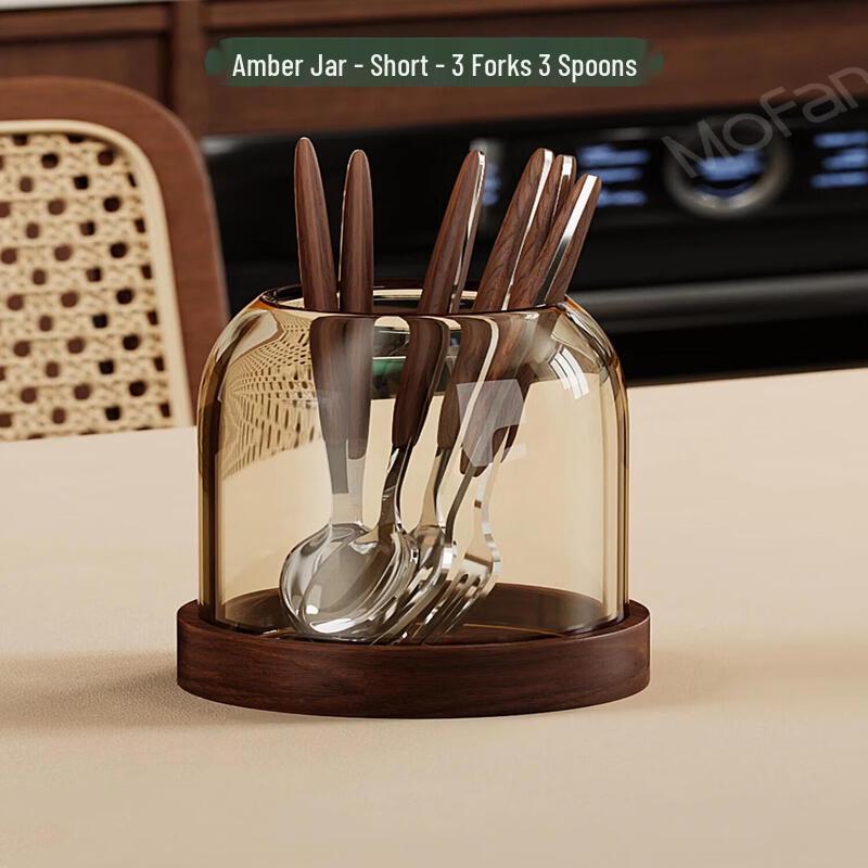 Premium Imported Fruit Fork Set with Walnut Wood Handles