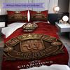 Manchester Emblem Display Bedding (1 * duvet cover + 2 * pillowcase, without core) 2D Flat Bedding set Christmas birthday gift