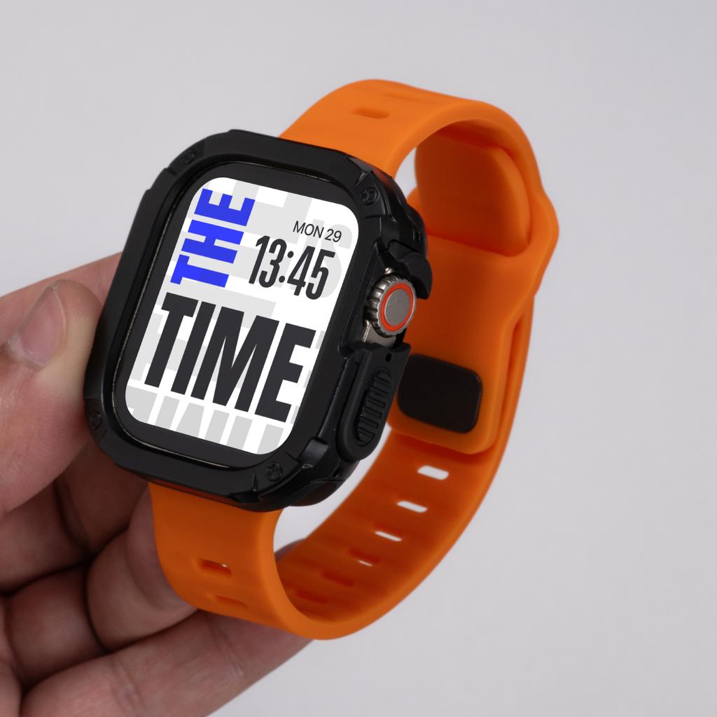 Case+Strap For Apple Watch Ultra 3/2 49mm 40/41 44/45 46mm Protective Cover Silicone Band For Iwatch Series 11 10 9 8 7 6 5 SE3