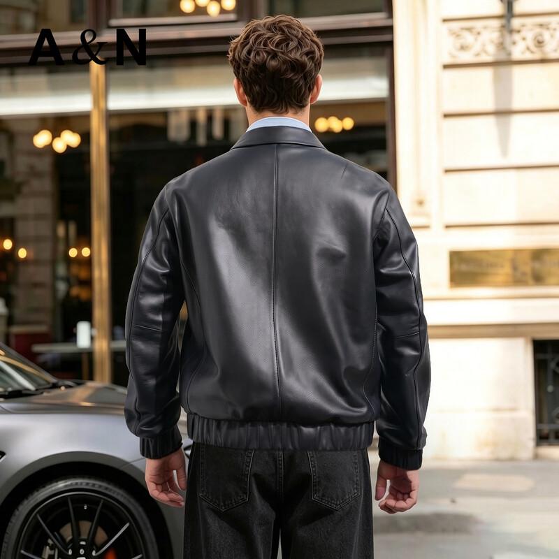 Antonio Men's Premium Sheepskin Leather Jacket with Silk Lining