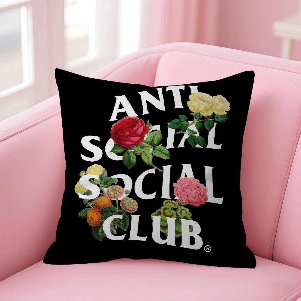 LOGO ANTI SOCIAL SOCIAL CLUB Personalized picture text home decorative pillows Household Gifts 45x45cm