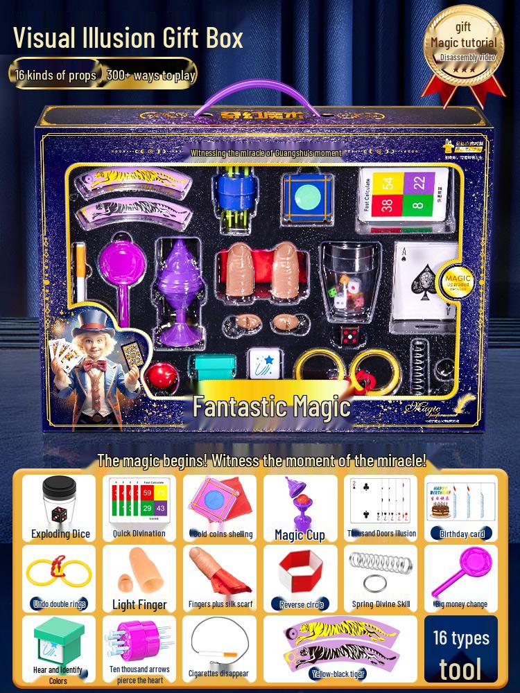 Children's Magic Tricks Gift Box Set for Boys and Girls - 2025 Children's Day