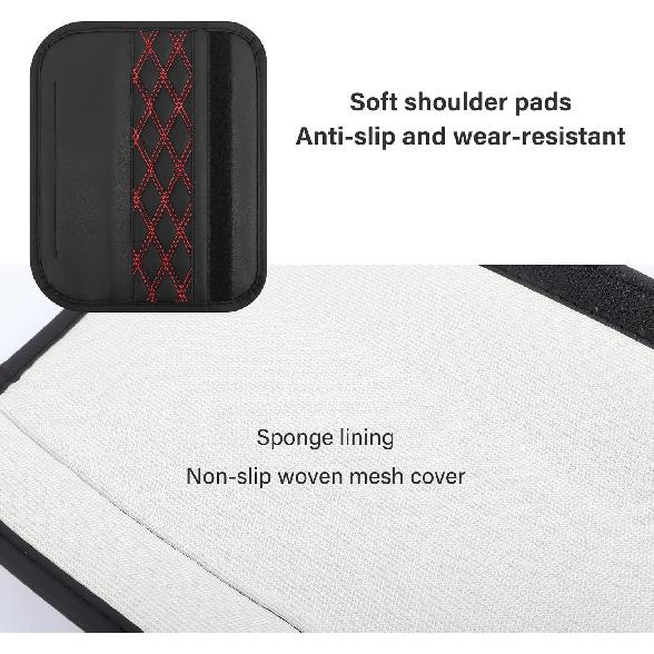 2PCS Car Seat Belt Cover Pads,Leather Seatbelt Covers Protect Shoulder And Neck Car Accessories Interior,Universal Car Seat Strap Pads Car