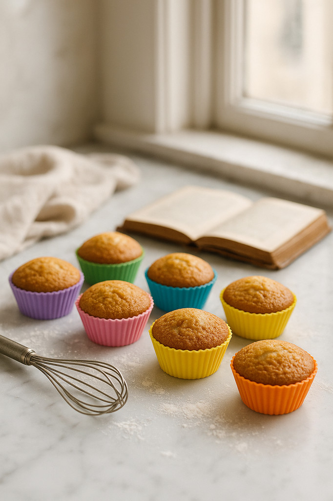 6ks/12ks/Sada Silikonová dortová forma Kulaté Formy na pečení na muffiny Formy na pečení dortů Kuchyňské vaření Nádobí na pečení Pomůcky pro domácí zdobení dortů