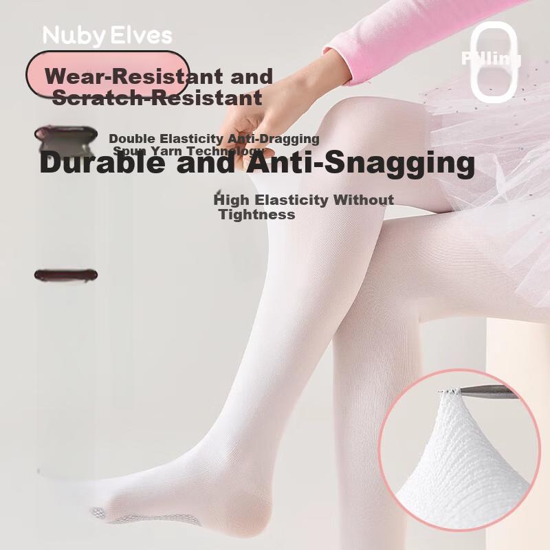 Dingguagua Children's Dance Tights Summer Pantyhose Girls Ballet Practice Socks White Leggings Stockings
