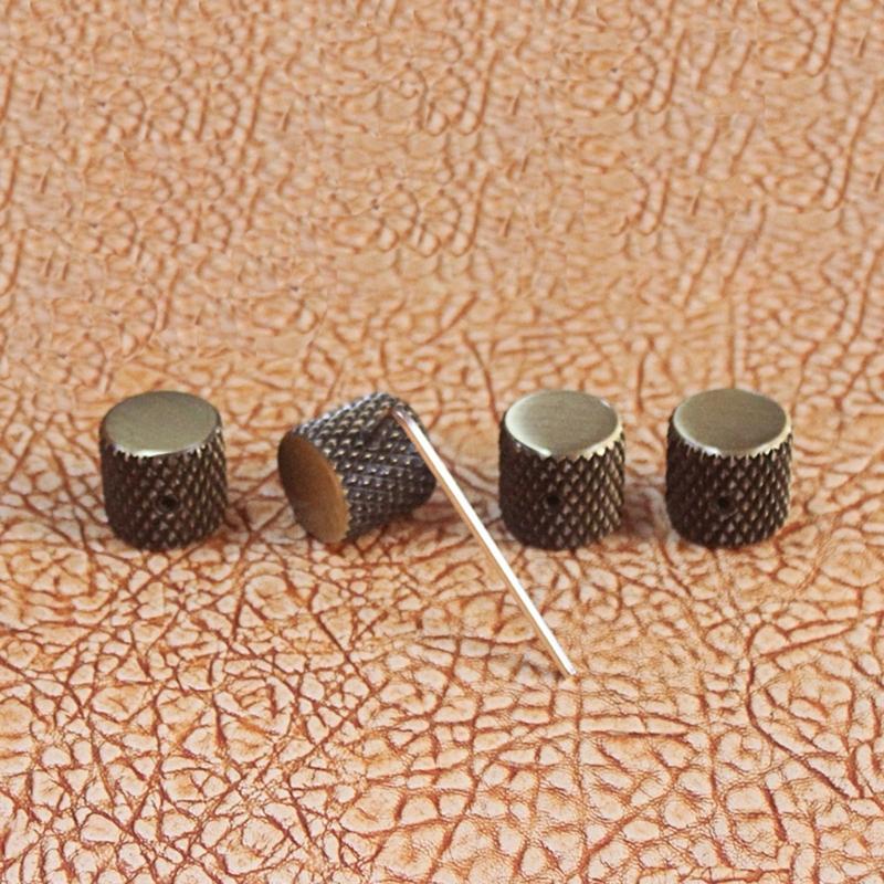 Set of 4Pcs Guitar Knobs Bronze-coloured Volume Tone Control Knobs with Wrench Replacement Speed Knobs for Bass Guitar