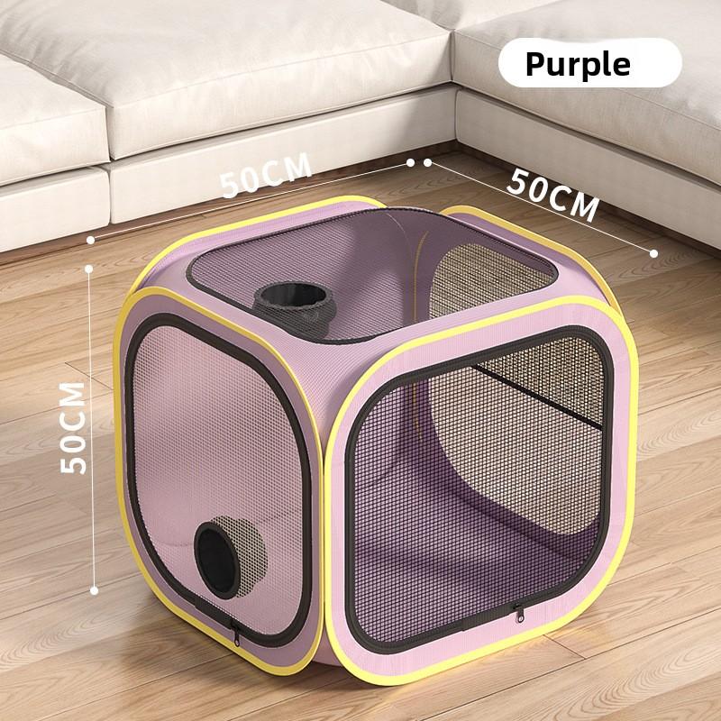 Pet Drying Box Cat Bath Blow Anti-escape Artifact for Puppies and Dogs Blow Drying Bag Household Water Dryer Portable Cat Cage фиолетовый