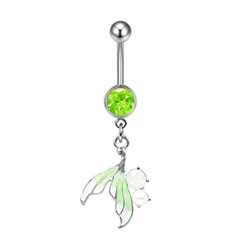 Gaibei European & American Trendy Mermaid Bowknot Navel Ring Jewelry