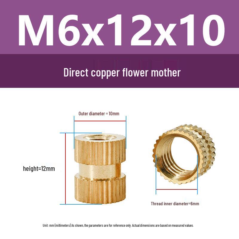 M1-M10 Knurled Brass Heat Insert Nut for Injection Molding