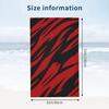 Tiger Stripes Red and Black Beach Towels Oversized Soft High Absorbent Quick Dry Bath Towels Pool Towels Travel Beach Towels for Kids Adults