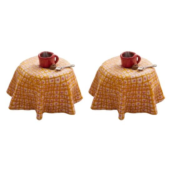 Hand-Painted Mini Table & Coffee Cup Backflow Incense Burner Smoke Waterfall Incense Holder