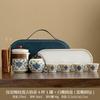 New Chinese Ru Kiln Travel Tea Set Outdoor Portable National Style Retro Ancient Rhyme Kung Fu Tea Pot Business Gifts