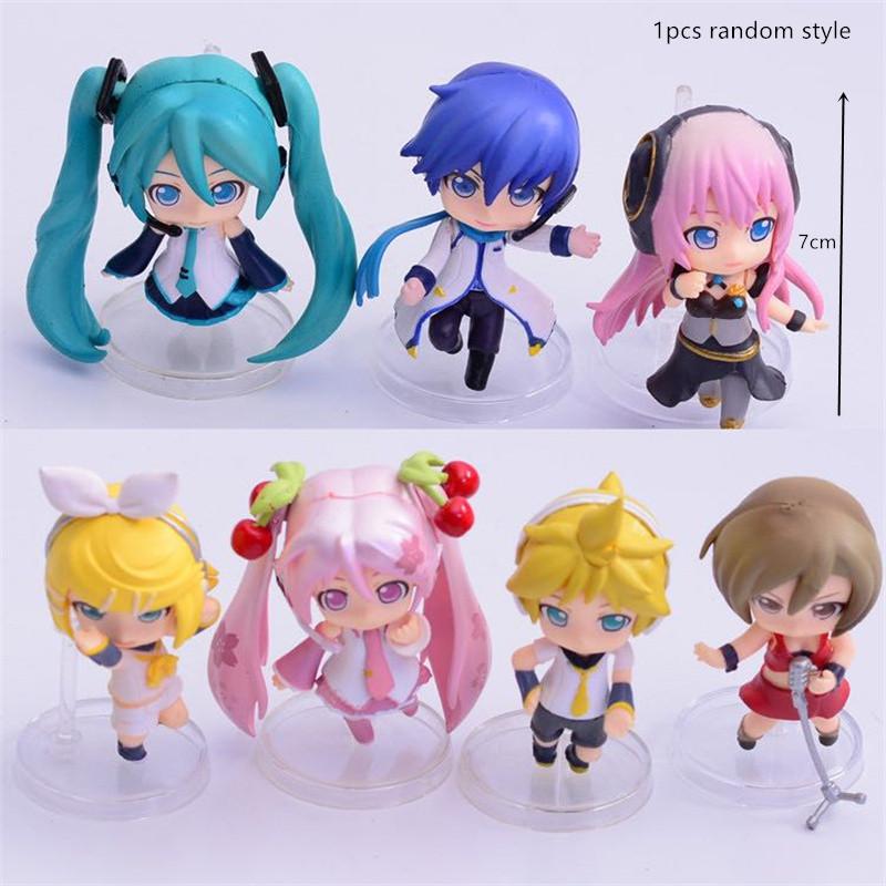 Multiple options Hatsune Miku Anime Action Figures Rin Len Kaito PVC Singer Model Ornament Toys For Kids Birthday Gift