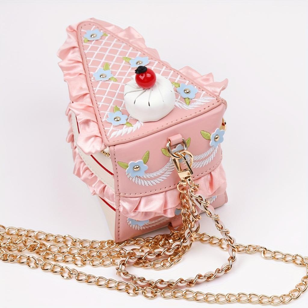 Borsa a tracolla a forma di cuore rosa chic per donna Dolce e alla moda con tracolla staccabile e chiusura a zip