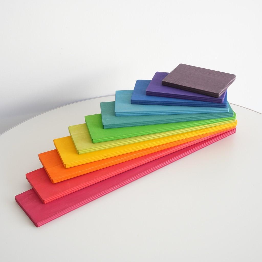 Wooden Rainbow Stacking Blocks For Early Education And Toddler Development Rainbow