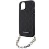Karl Lagerfeld KLHCP14SSACKLHPK iPhone 14 / 15 / 13 6.1" Black/black Hardcase Saffiano Monogram Chain